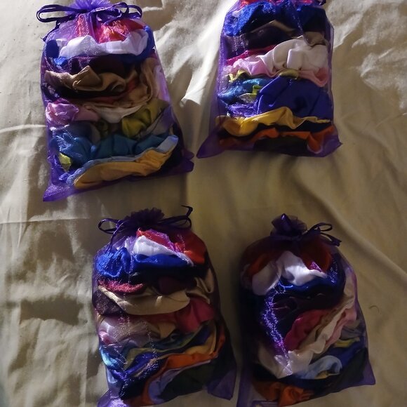 Set of 22 Satin Scrunchies in 22 Colors : BACK TO SCHOOL SALE - Picture 7 of 10